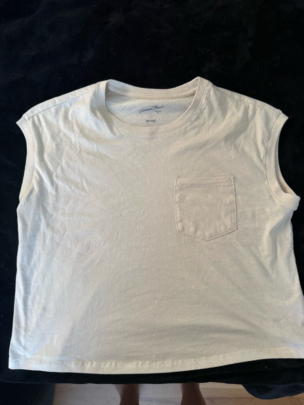 Universal Thread Cream Short-Sleeve Pocket Tee